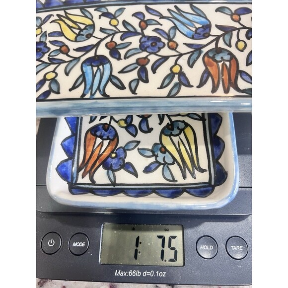 Set of Decorative Hand Painted Trinket /serving Trays‎ From Jerusalem 9”x4.5” - Picture 7 of 7